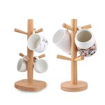 Mug Holder Manufacturer - Wooden Coffee Tea Hanging Stand Desk Tabletop Tree