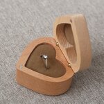 Wood Ring Box Manufacturer - Custom Luxury Heart Shape Wedding Proposal Box