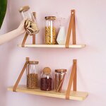 Wall Shelf Manufacturer - Modern Antique Pine Wood Floating Single Layer Rack