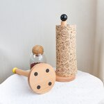Paper Towel Holder Manufacturer - Wooden Eco-Friendly Rotating Free Standing Stand