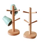 Mug Holder Manufacturer - Wooden Coffee Tea Hanging Stand Desk Tabletop Tree