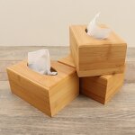 Tissue Box Holder Manufacturer - Eco-Friendly Unfinished Bamboo Wood Storage Box