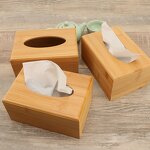Tissue Box Holder Manufacturer - Eco-Friendly Unfinished Bamboo Wood Storage Box