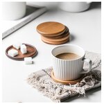 Wood Coaster Manufacturer - Tea Coffee Cup Placemats Walnut Round Drink Mat