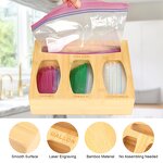 Ziplock Bag Organizer Manufacturer - Eco-Friendly Bamboo Kitchen Food Storage Box