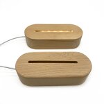 LED Night Light Base Manufacturer - Round Square Display Stand USB Wooden Base