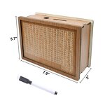 Piggy Bank Manufacturer - Wooden Hand-made Square Savings Goal Counter Money Box