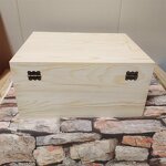 Wooden Gift Box Manufacturer - Custom Logo Solid Pine Square Hinge Lid Box