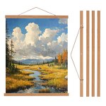 Photo Frame Manufacturer - Free Sample Solid Wood Magnetic Poster Hanger Wall Art