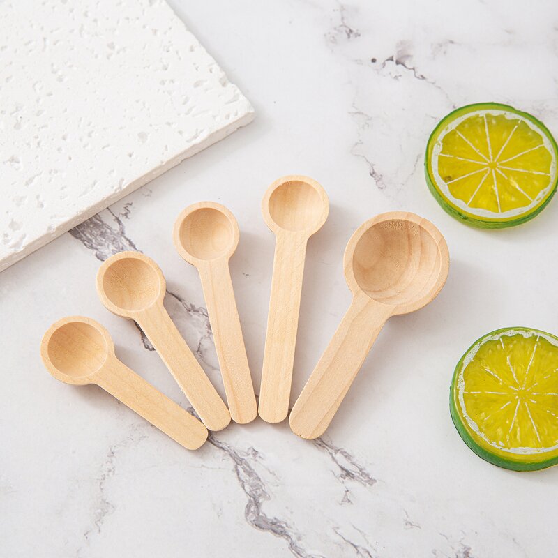 Coffee Scoop Manufacturer - Wooden Short Handle 1g 5ml Measuring Spoon