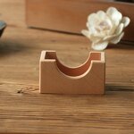 Wood Coaster Set Manufacturer - 6 Pcs Walnut Beech Round Laser Engraved Set