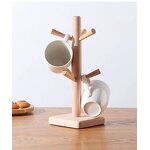 Mug Holder Manufacturer - Wooden Coffee Tea Hanging Stand Desk Tabletop Tree