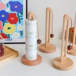 Paper Towel Holder Manufacturer - Wooden Eco-Friendly Rotating Free Standing Stand