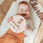 Baby Milestone Cards Manufacturer - Double Sided Eco-Friendly Pregnancy Photo Discs