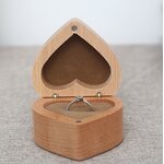Wood Ring Box Manufacturer - Custom Luxury Heart Shape Wedding Proposal Box