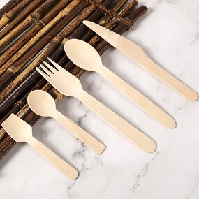 Ice Cream Spoon Manufacturer - Eco-friendly Birchwood Foodgrade Salad Servers