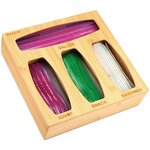 Ziplock Bag Organizer Manufacturer - Eco-Friendly Bamboo Kitchen Food Storage Box