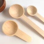 Coffee Scoop Manufacturer - Wooden Short Handle 1g 5ml Measuring Spoon