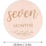 Baby Milestone Cards Manufacturer - 12 Pcs Laser Cut Eco-Friendly Wood Round Cards