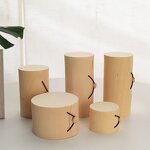 Jewelry Box Manufacturer - Custom Logo Polished Birch Cylindrical Wooden Case