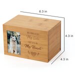 Pet Urn Manufacturer - Custom Bamboo Wood Cinerary Casket with Photo Frame