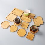Bamboo Coaster Manufacturer - Customized Logo Bulk Square Drink Tea Coffee Mat