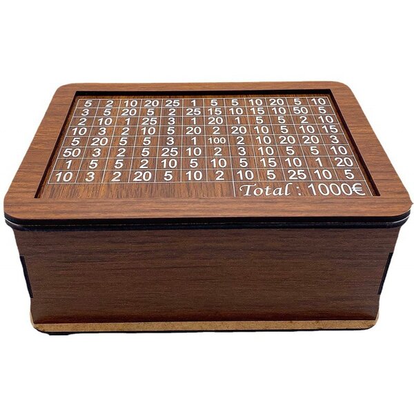 Piggy Bank Manufacturer - Wooden Hand-made Square Savings Goal Counter Money Box