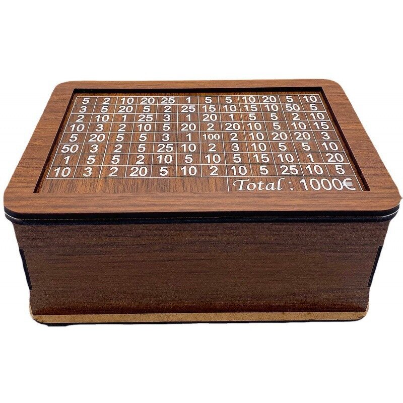 Piggy Bank Manufacturer - Wooden Hand-made Square Savings Goal Counter Money Box