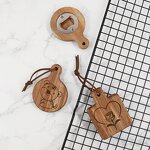 Wood Coaster Manufacturer - Custom Logo Round Magnetic Bottle Opener Promotional