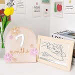 Baby Growth Cards Manufacturer - Eco-Friendly Wooden Wall Hanging 12 Months Journal