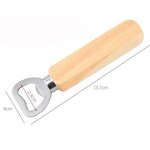 Bottle Opener Keychain Manufacturer - Wholesale Brown Laser Blank Wooden Handle Opener
