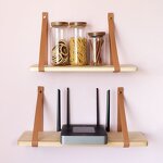 Wall Shelf Manufacturer - Modern Antique Pine Wood Floating Single Layer Rack