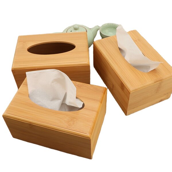 Napkin Holder Manufacturer - Eco-friendly Bamboo Wood Square Tissue Box