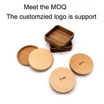 Drink Coaster Set Manufacturer - Restaurant Solid Wood Natural Round Mug Holder