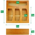 Ziplock Bag Organizer Manufacturer - Eco-Friendly Bamboo Kitchen Food Storage Box