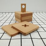 Drink Coaster Set Manufacturer - Restaurant Solid Wood Natural Round Mug Holder