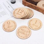 Baby Milestone Cards Manufacturer - Wooden Round Double Sided Laser Engraved Cards