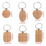 Wood Keychain Manufacturer - Personalized Unfinished Natural DIY Blank Key Tag