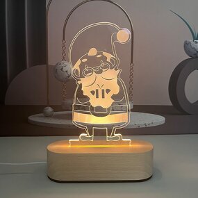 Wooden Lamp Base Manufacturer - Hot Sale Warm Light USB Led Night Light Base