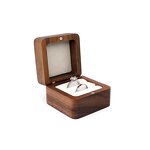 Jewelry Box Manufacturer - Small Unpainted Travel Wedding Ring Pine Wooden Box