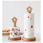 Paper Towel Rack Manufacturer - Modern Solid Wood Vertical Space-Saving Storage