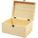 Wooden Gift Box Manufacturer - Custom Logo Solid Pine Square Hinge Lid Box