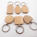 Wood Keychain Manufacturer - Personalized Unfinished Natural DIY Blank Key Tag