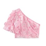 Hollow Flower Suit Factory - OEM Custom Trendy Oblique Shoulder Top and Skirt