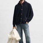 Loose Hooded Knitted Cardigan Factory - OEM Custom Spring Men's Trendy Single-breasted