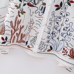 Embroidered Cotton Shirt Factory - OEM Custom Vintage V Neck Wide Sleeve Top