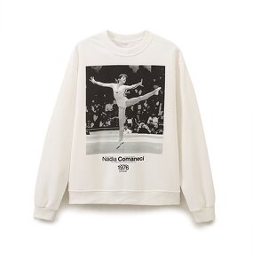 Printed Sports Sweater Factory - OEM Custom Retro Round Neck Ladies Top