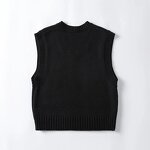 V-neck Heart Jacquard Sweater Vest Factory - OEM Custom Spring Men's Street Style