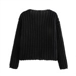 Thick Needle Loose Sweater Jacket Factory - OEM Custom Retro Round Neck Single-Breasted