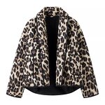Leopard Print Cotton Coat Factory - OEM Custom Women Fashion Long Sleeves Button